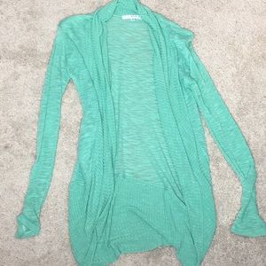 Mint Turquoise Long Sleeve Cardigan